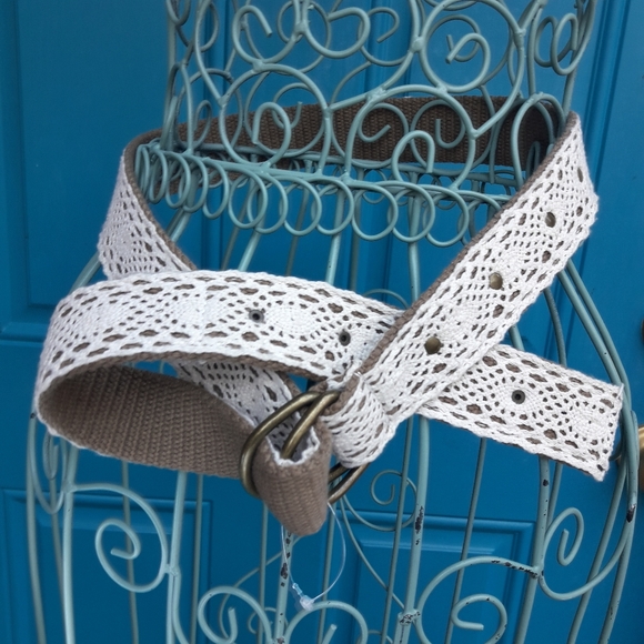 Boho Lace Belt or Purse Strap Embroidered Cloth - Picture 1 of 16